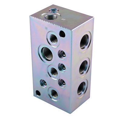 40L 80L 120L Akış Hidrolik Valf Manifold Blok Alüminyum dökme esnek demir çelik valf