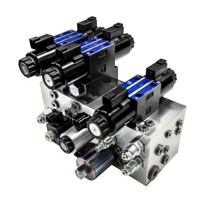 Alüminyum 6061 7075 Hidrolik Manifold Entegre Hidrolik Valf Solenoid Valf