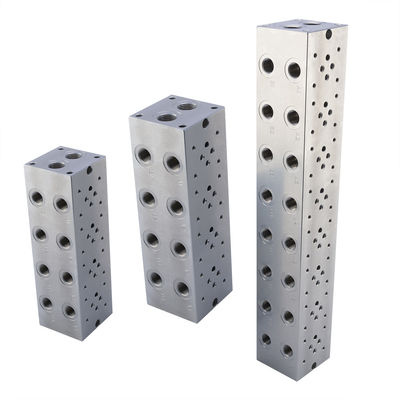 Alüminyum Alaşım Al6061 Hidrolik Silindir Valf Bloku CNC İşleme Manifold Bloku